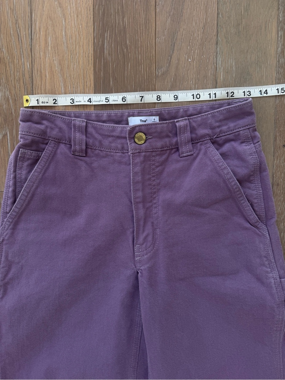 Aritzia Purple Wide-Leg Utility Jeans - Picture 3 of 7